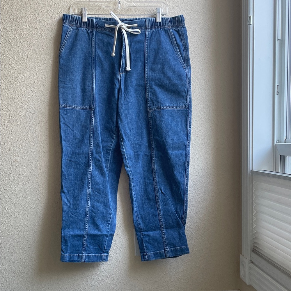 Banana Republic Tapered Ankle Blue Denim Pants